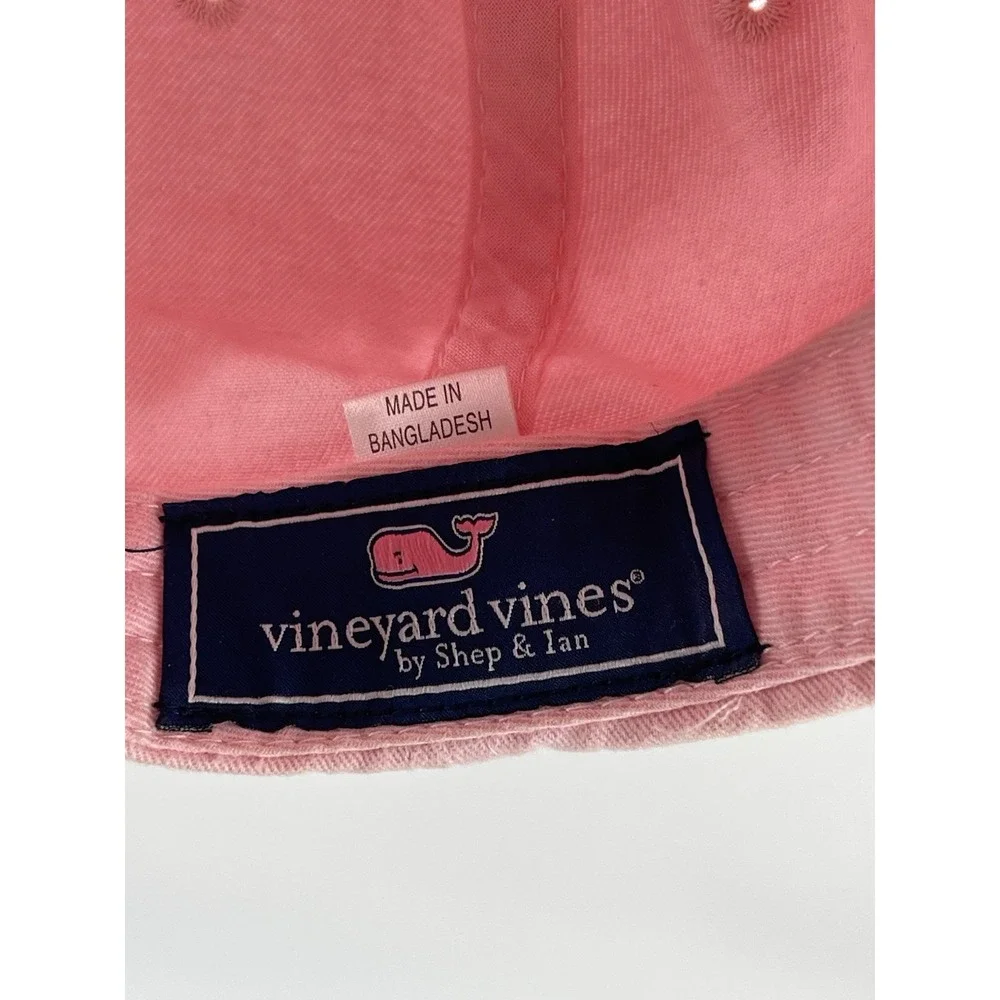 Vineyard Vines‎ Pink Whale Logo Baseball Cap Hat Adjustable Cotton Strapback
